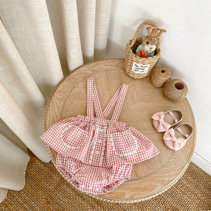 Gingham Bunny Romper