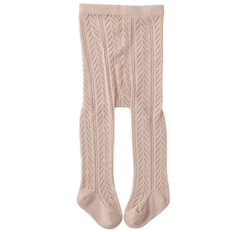 Oatmeal chevron pointelle vintage openwork baby girl tights – AWA Baby Boutique