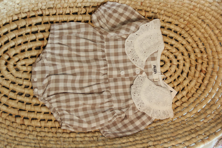 Sweet Gingham Romper